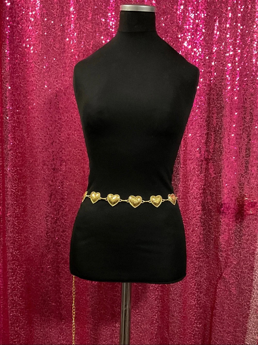 Gold Heart Link Chain Belt - Women Accessories